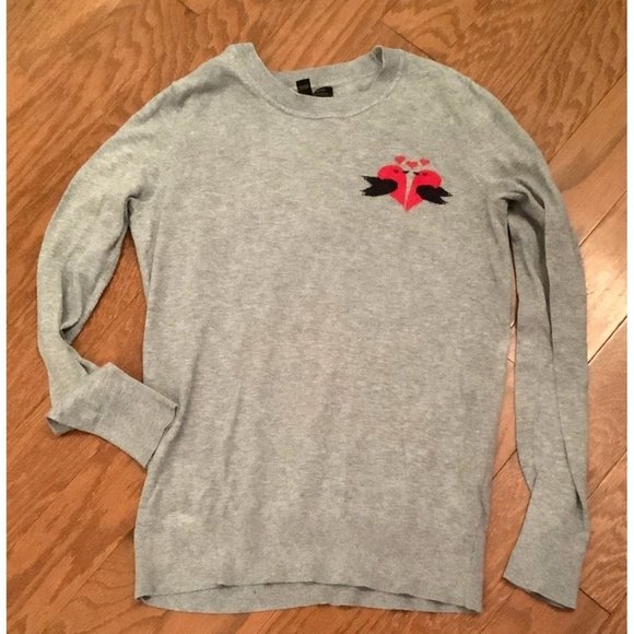 Banana Republic Grey Lovebird Sweater — XXS - Picture 5 of 6